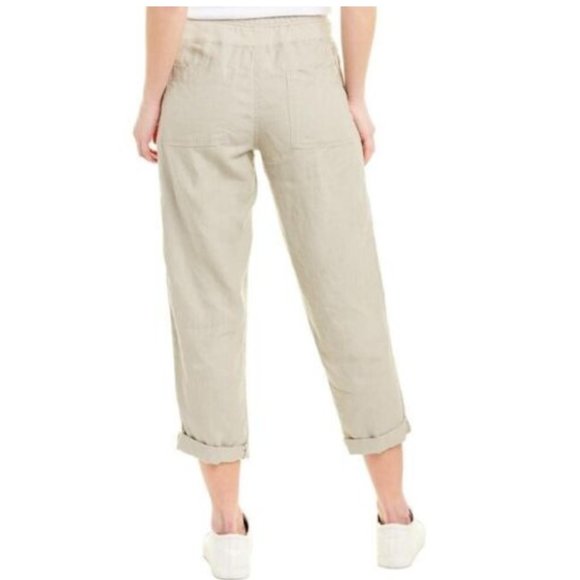 JAMES PERSE Linen Utility Pull-On Pant in Stone Beige Size 3/Large - Picture 6 of 7